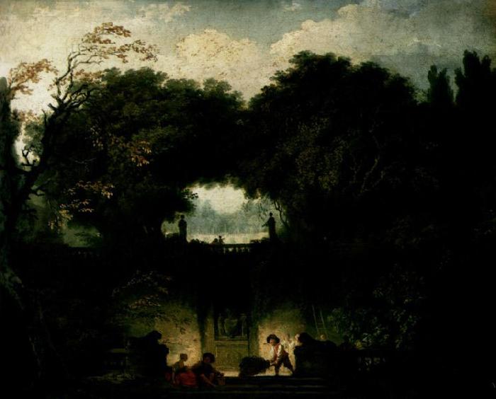 Jean-Honore Fragonard Der Garten der Villa d'Este Sweden oil painting art